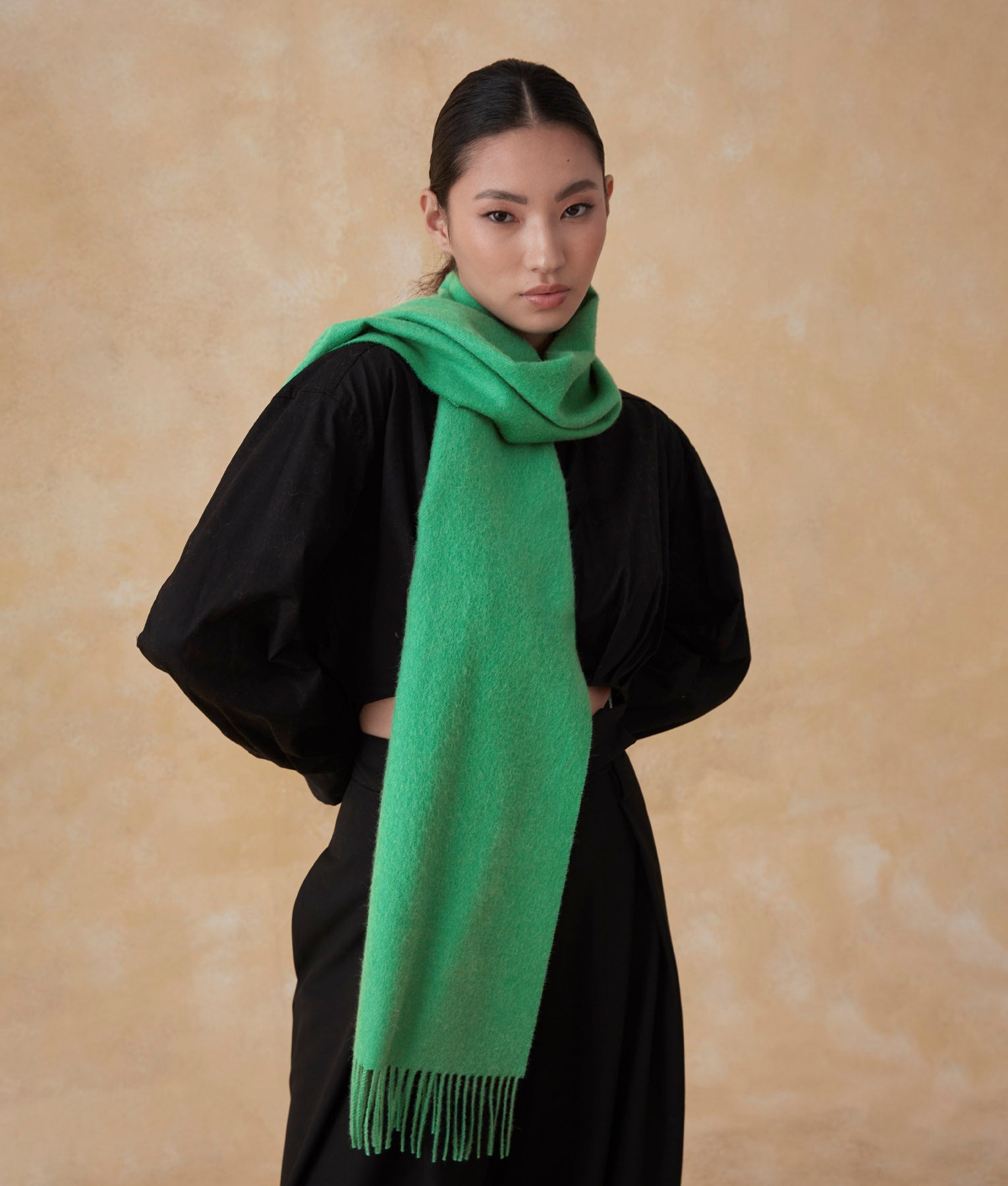 Long Brushed Scarf - Leprechaun Green