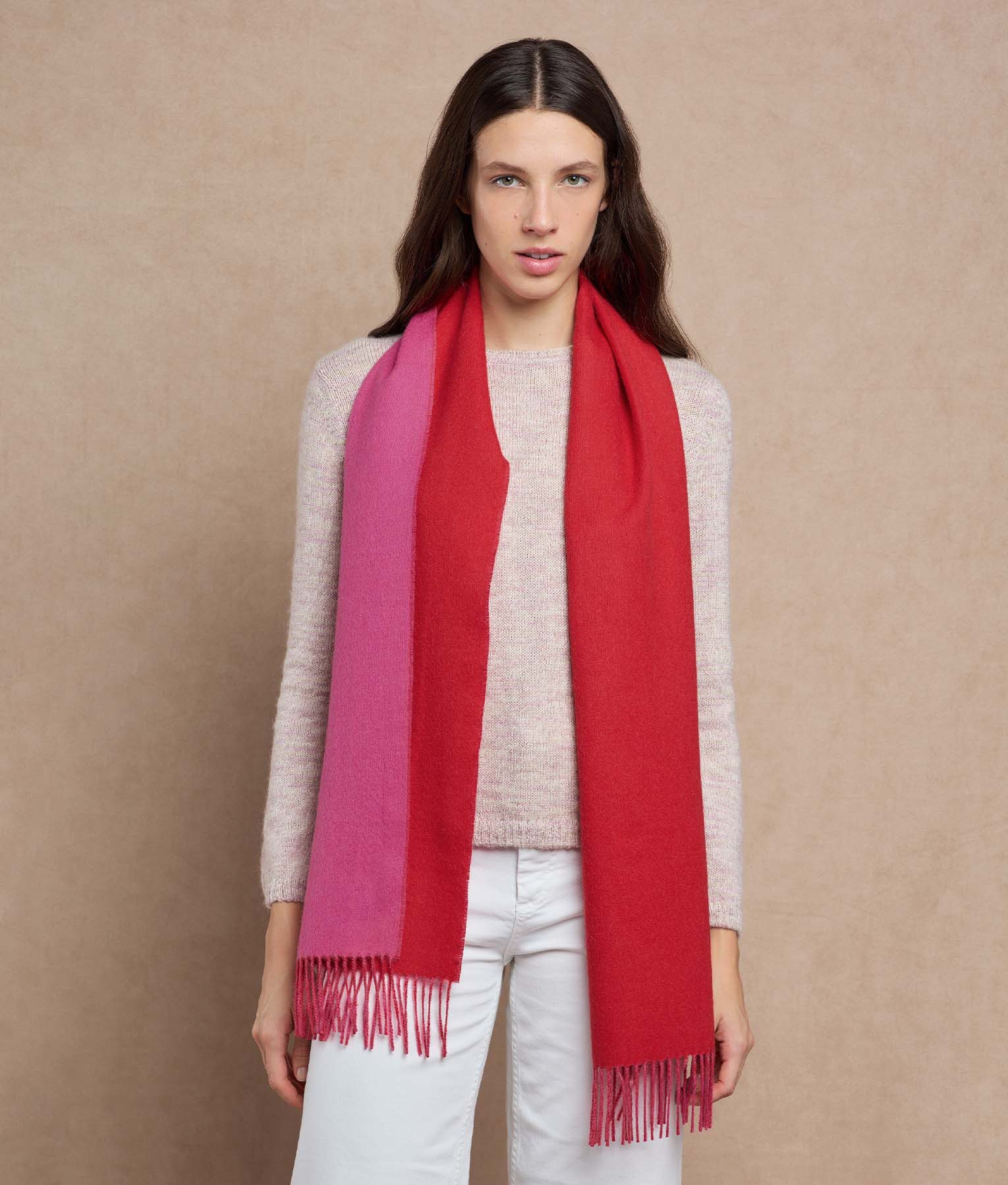 Double Face Scarf Baby Alpaca