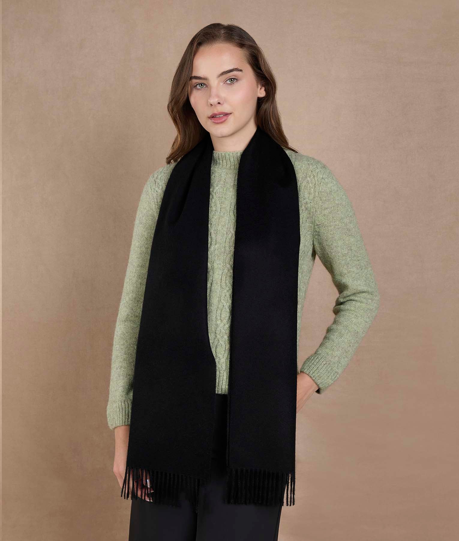 Baby Premium Brushed Scarf - Black