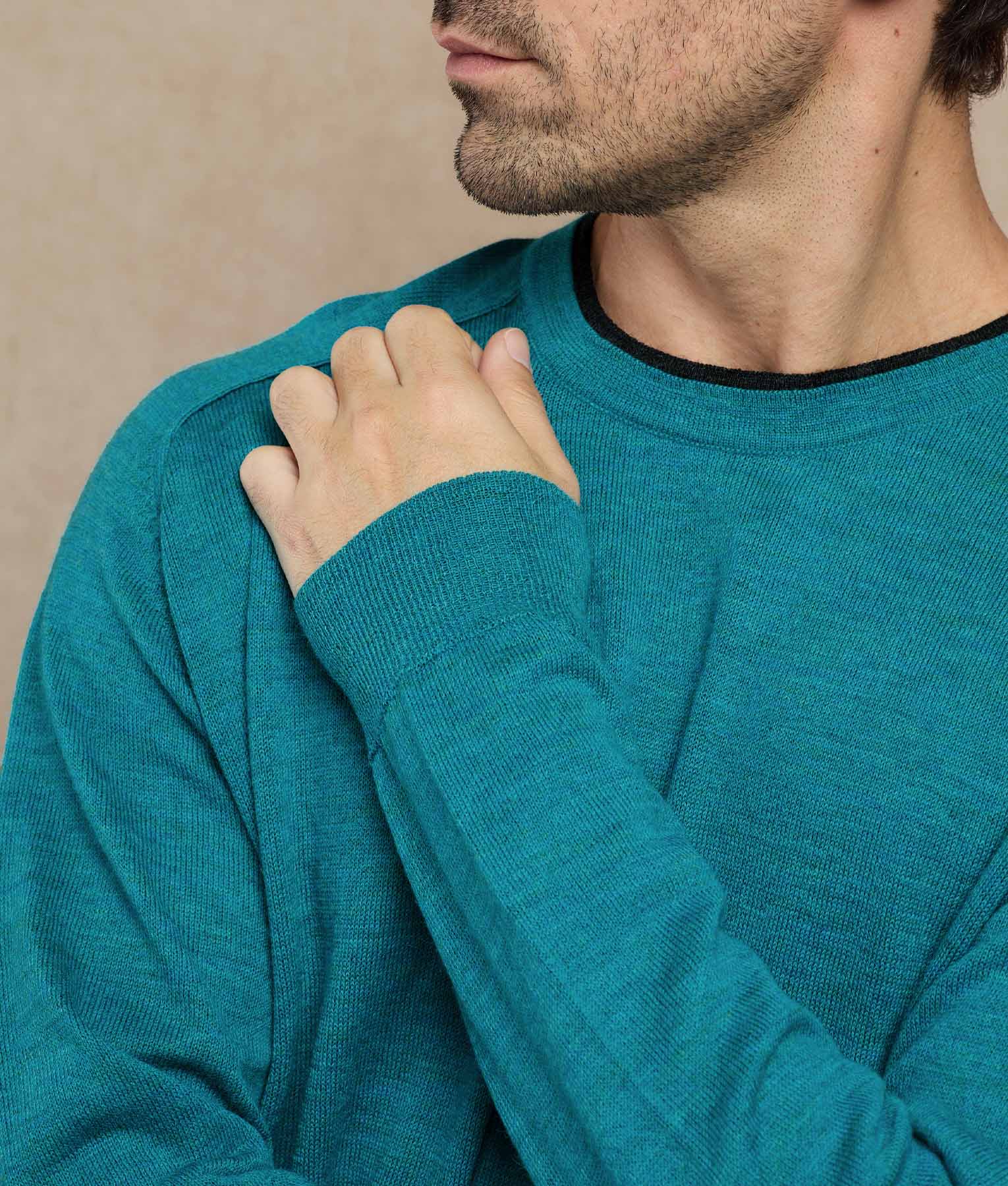 Mens Crew Sweater - loch blue