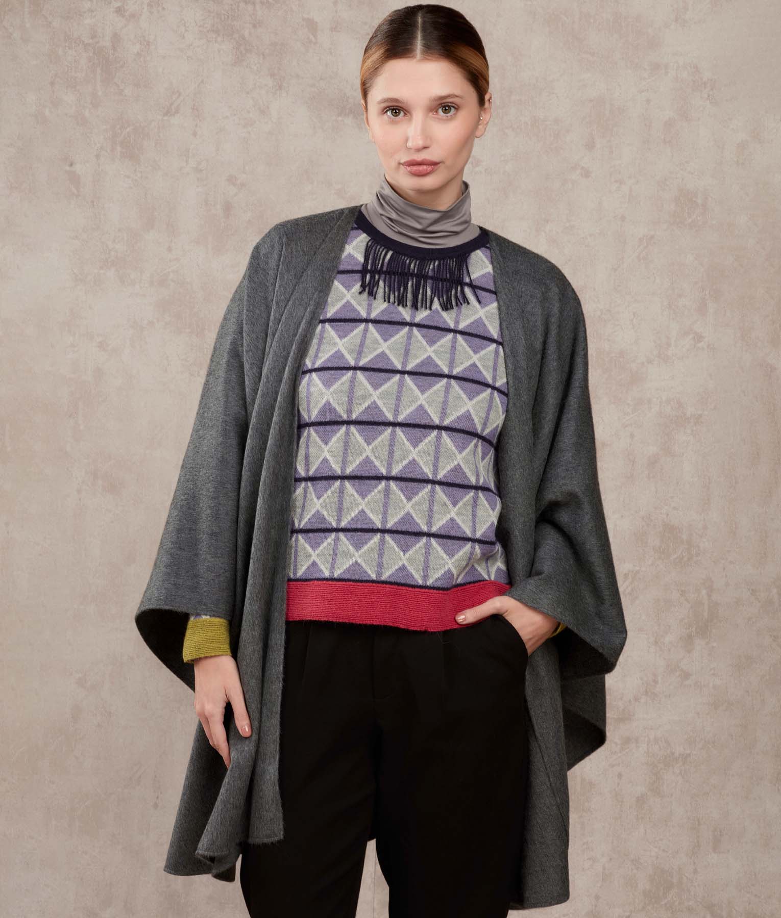 Ruana Baby Alpaca - Smoked Pearl