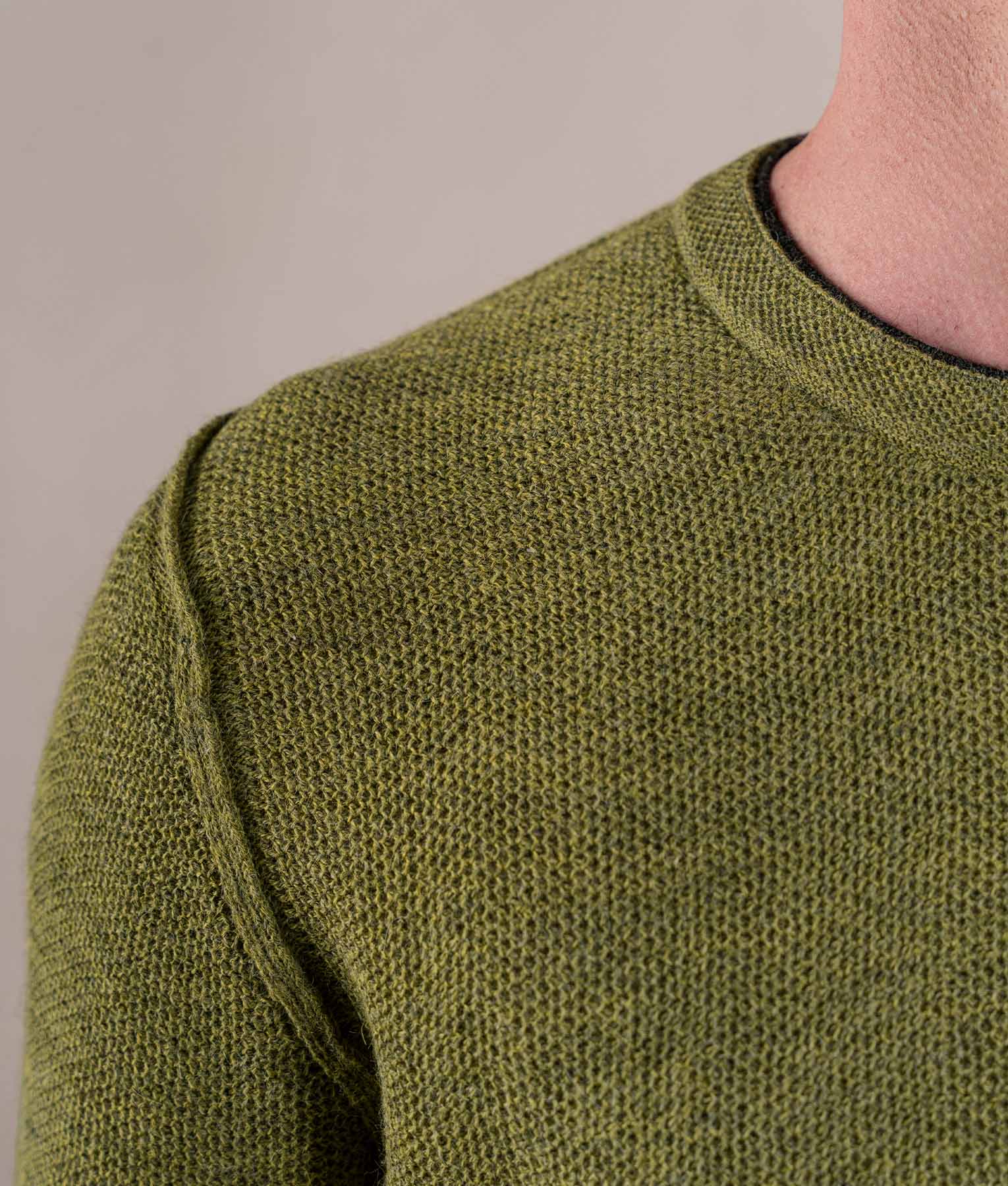 Basic Honey Comb Sweater - Vibrant Moss Green