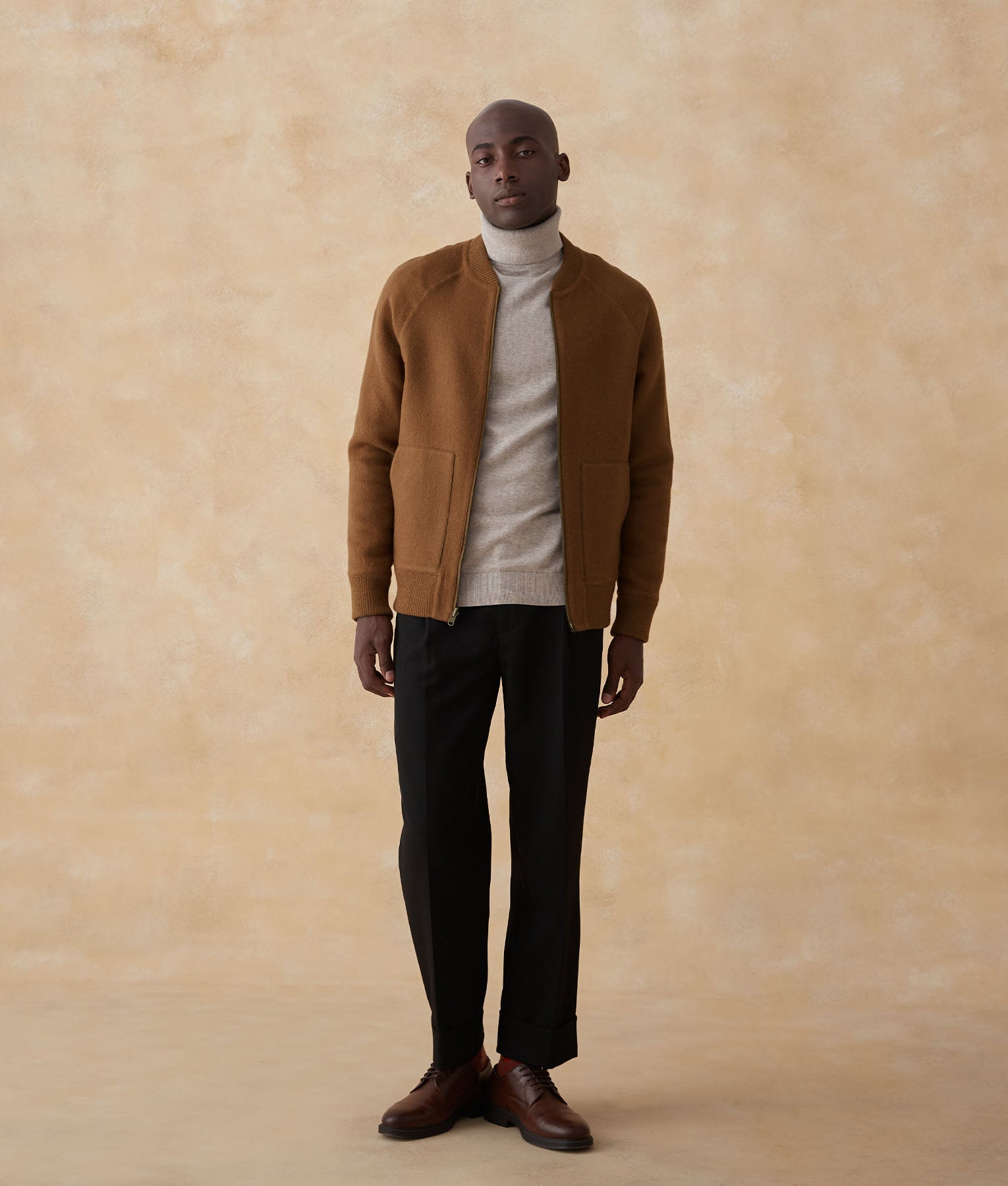 Reversible Baby Alpaca Bomber Jacket