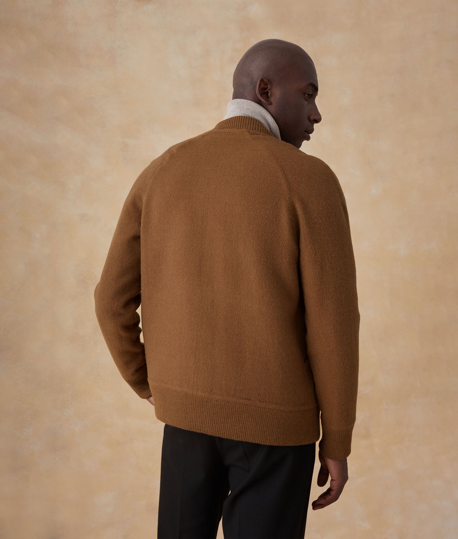 Reversible Baby Alpaca Bomber Jacket