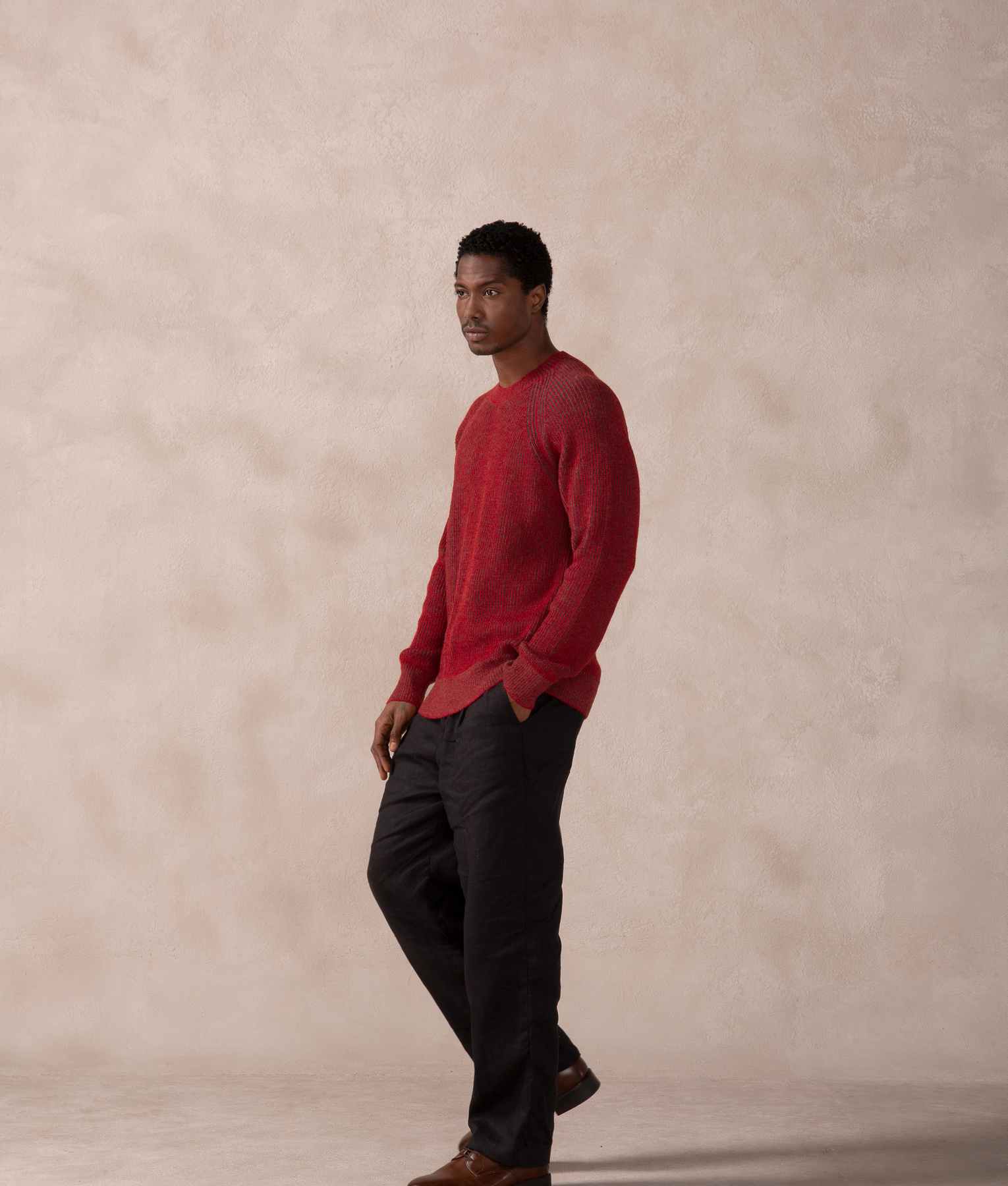 Men'S Reversible Ribbed Sweater - Ski Patrol And The Foggy Moon