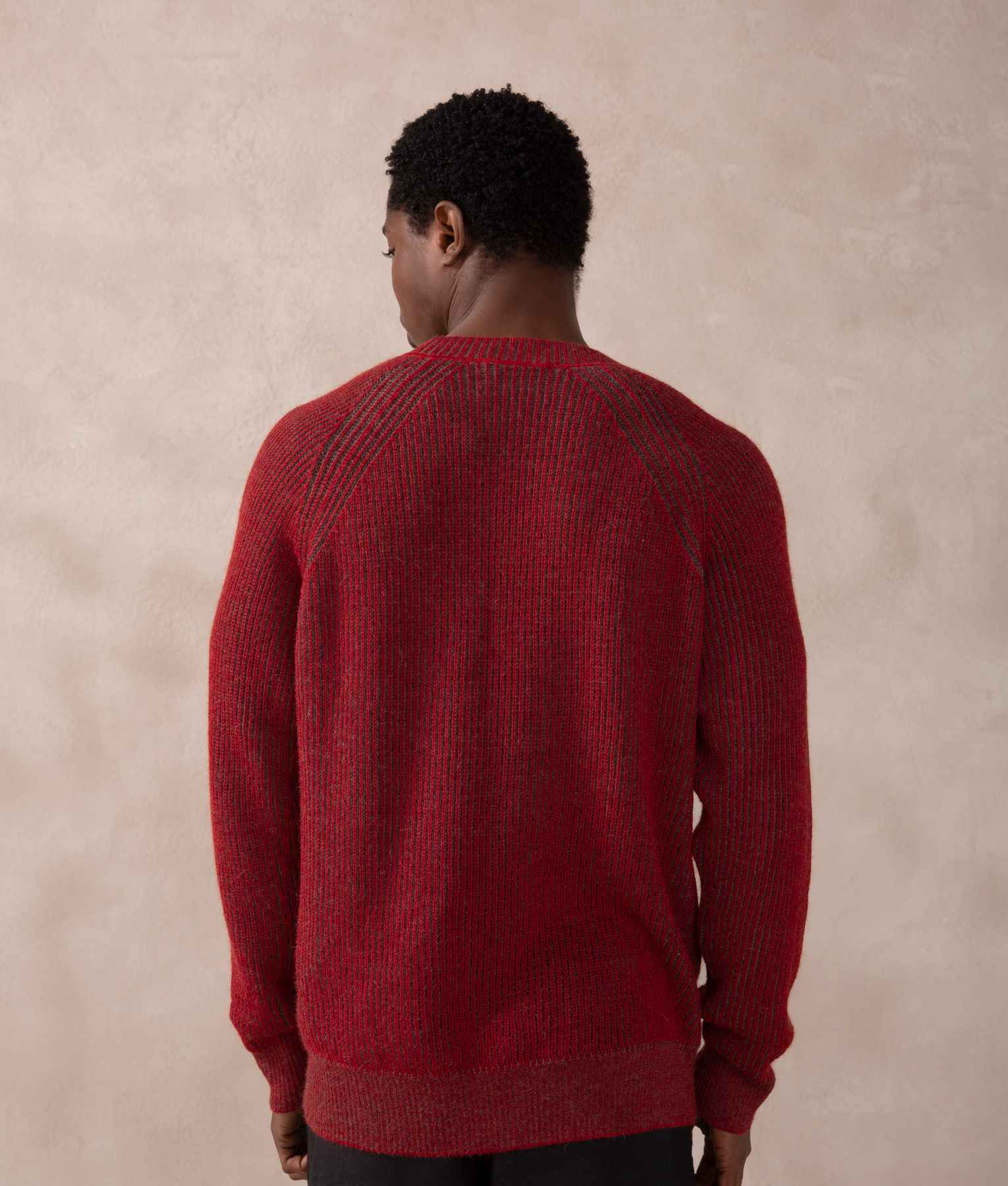 Men'S Reversible Ribbed Sweater - Ski Patrol And The Foggy Moon