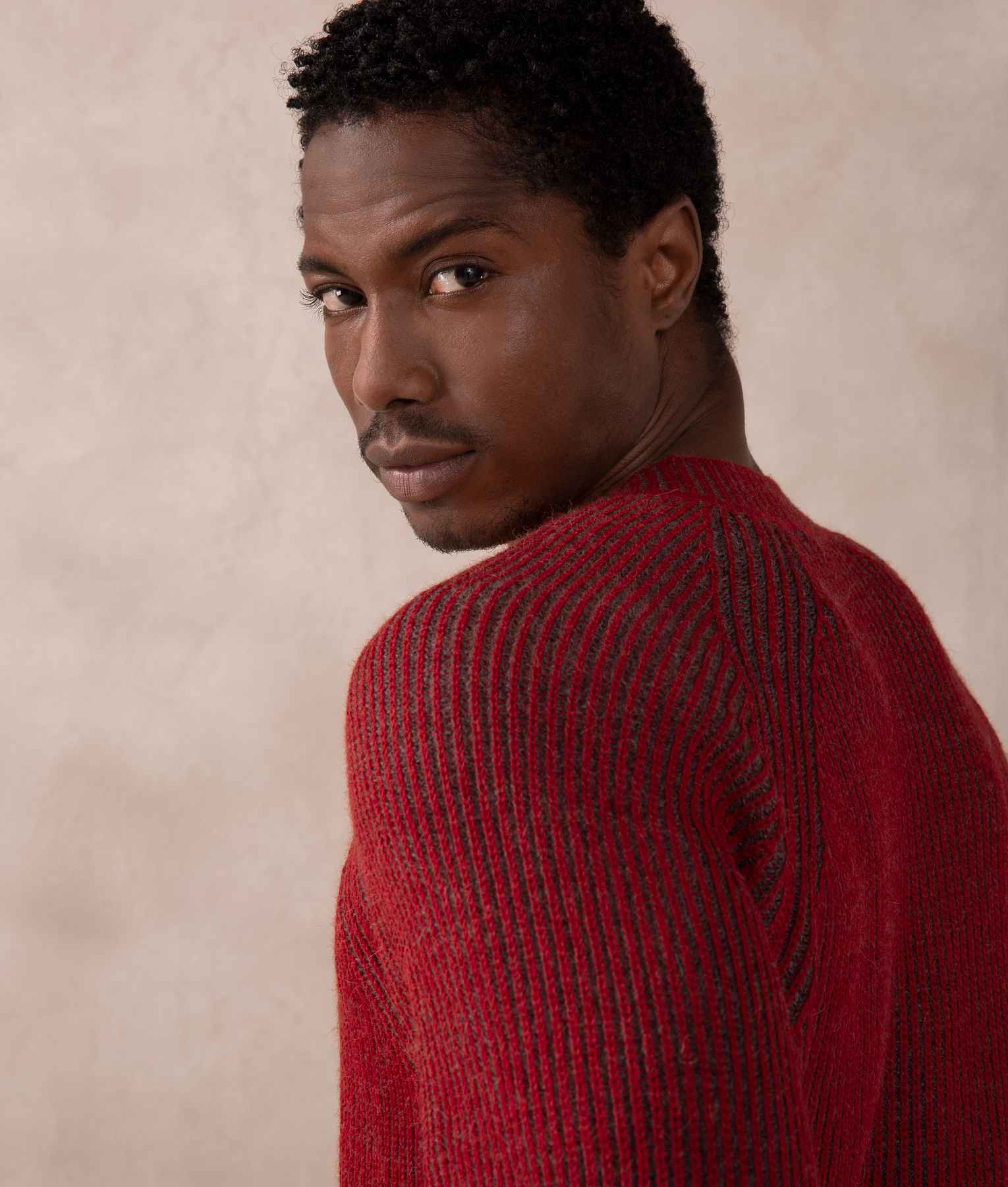 Men'S Reversible Ribbed Sweater - Ski Patrol And The Foggy Moon