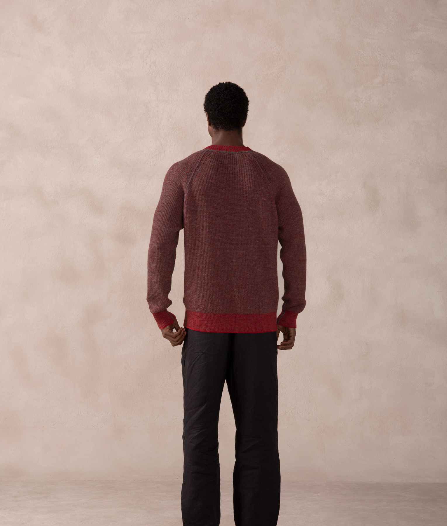 Men'S Reversible Ribbed Sweater - Ski Patrol And The Foggy Moon