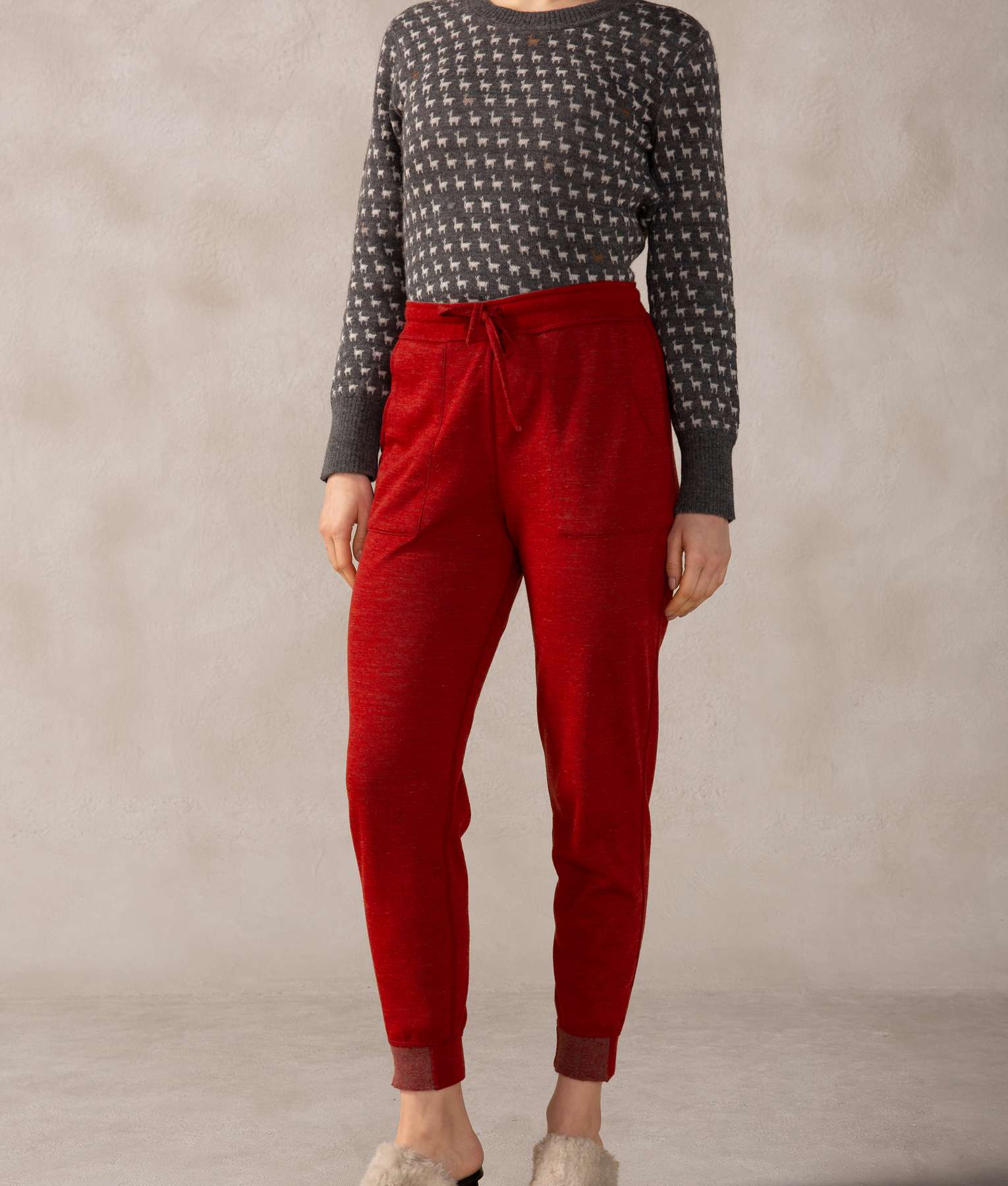 Basic Track Pants - Red And Gray Chili Pepper Magnet