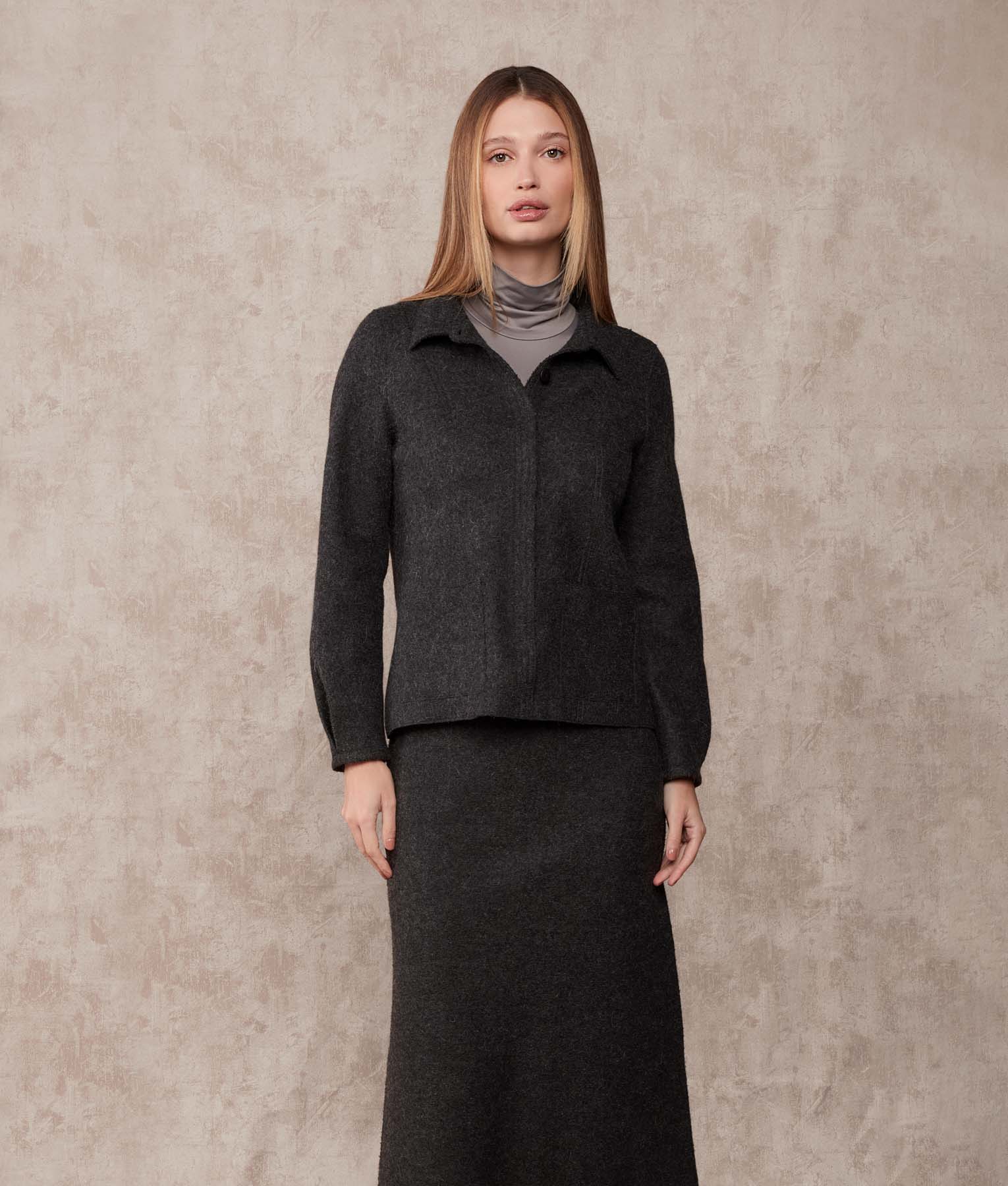 Shirt Bw Cardigan With Pockets - Pirate Black