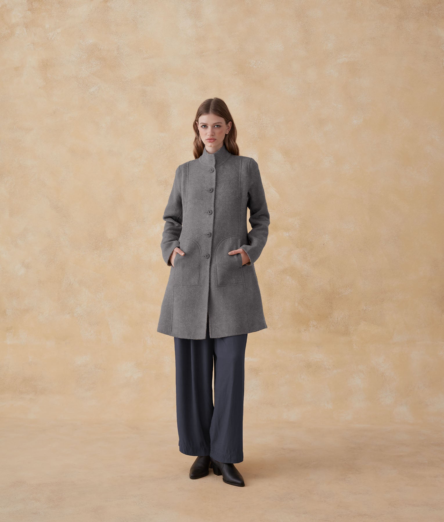 Soft Reversible Baby Alpaca Coat