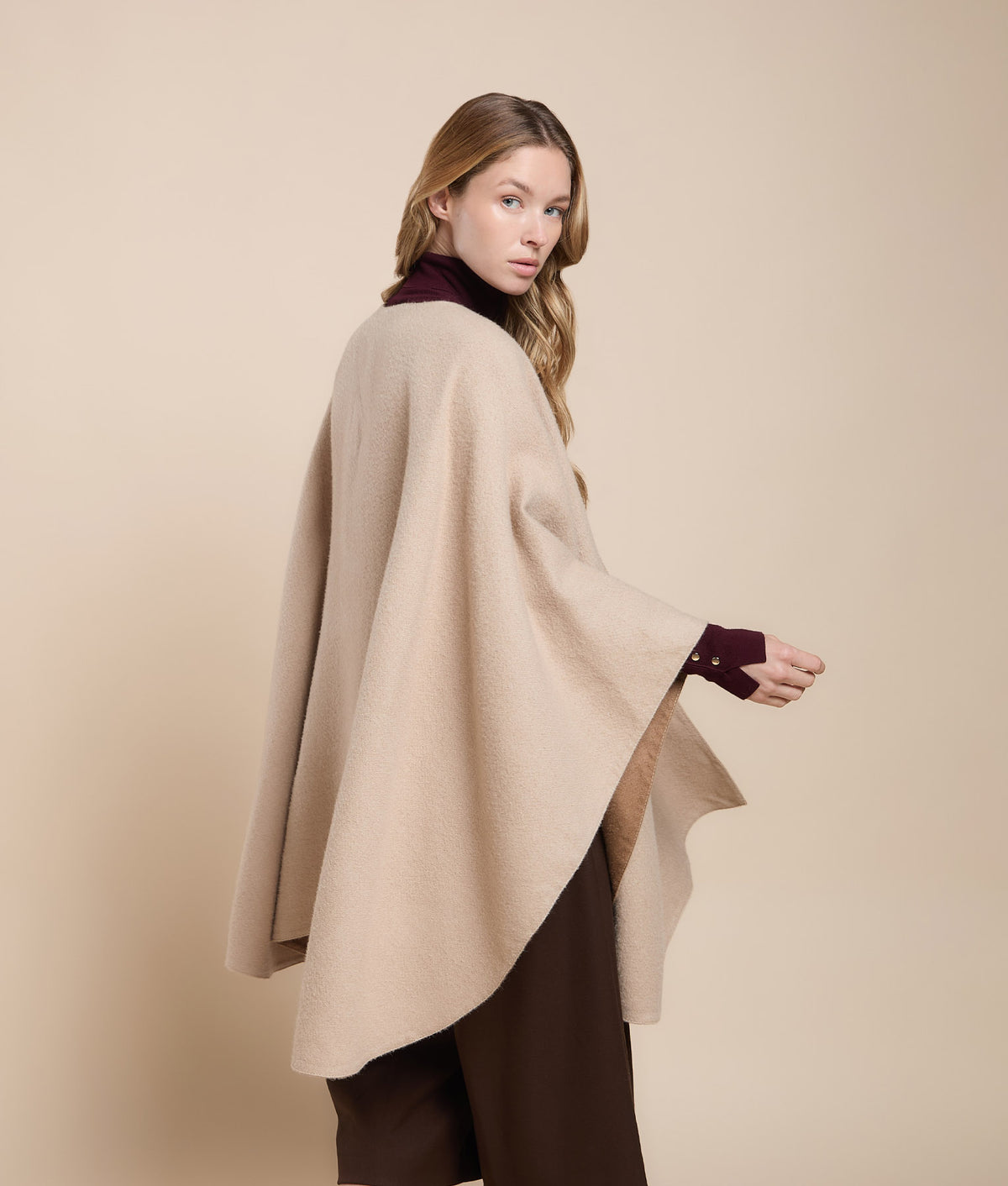 Baby Alpaca Reversible Soft Cape