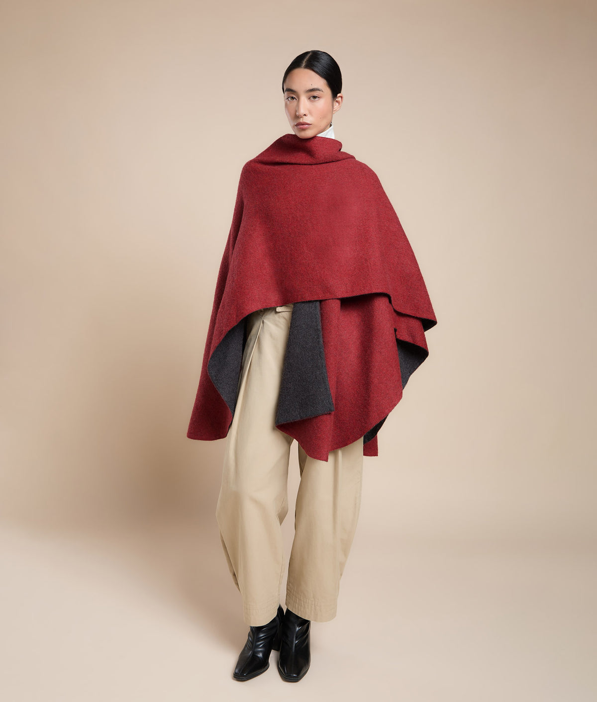 Baby Alpaca Reversible Soft Cape