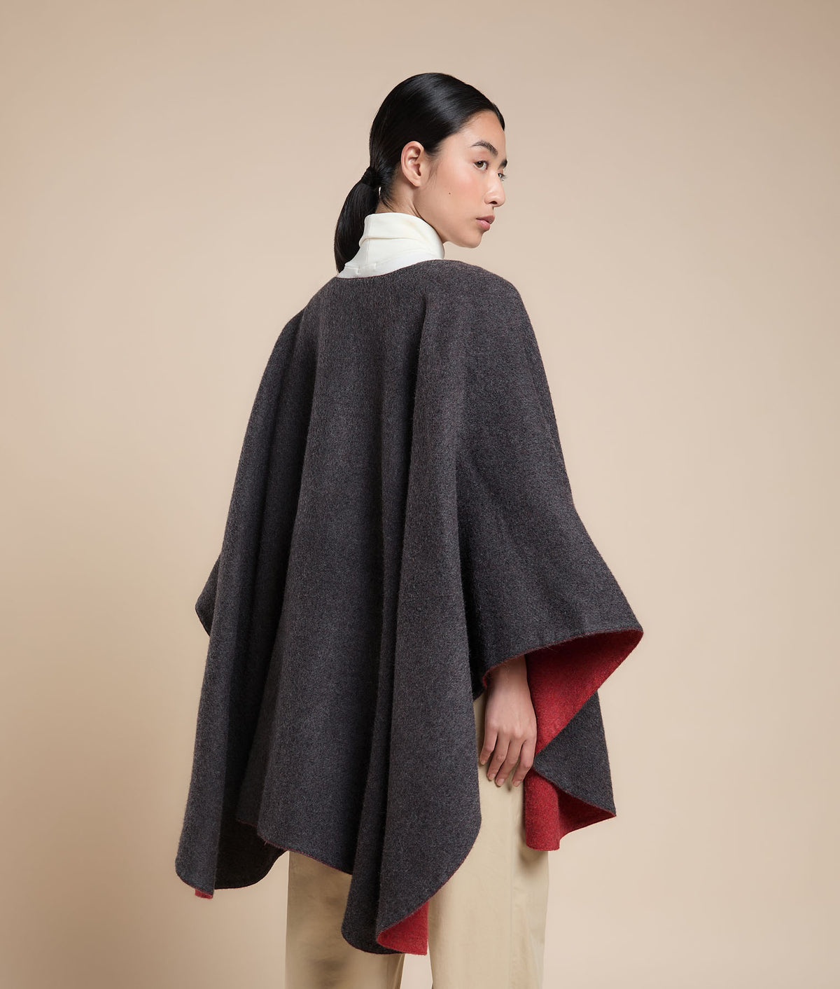 Baby Alpaca Reversible Soft Cape