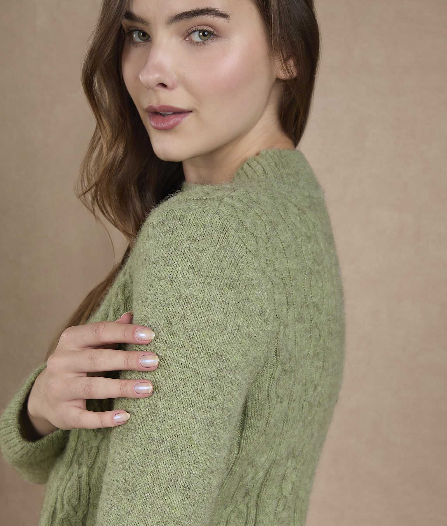 Forest Shade Turtleneck Sweater