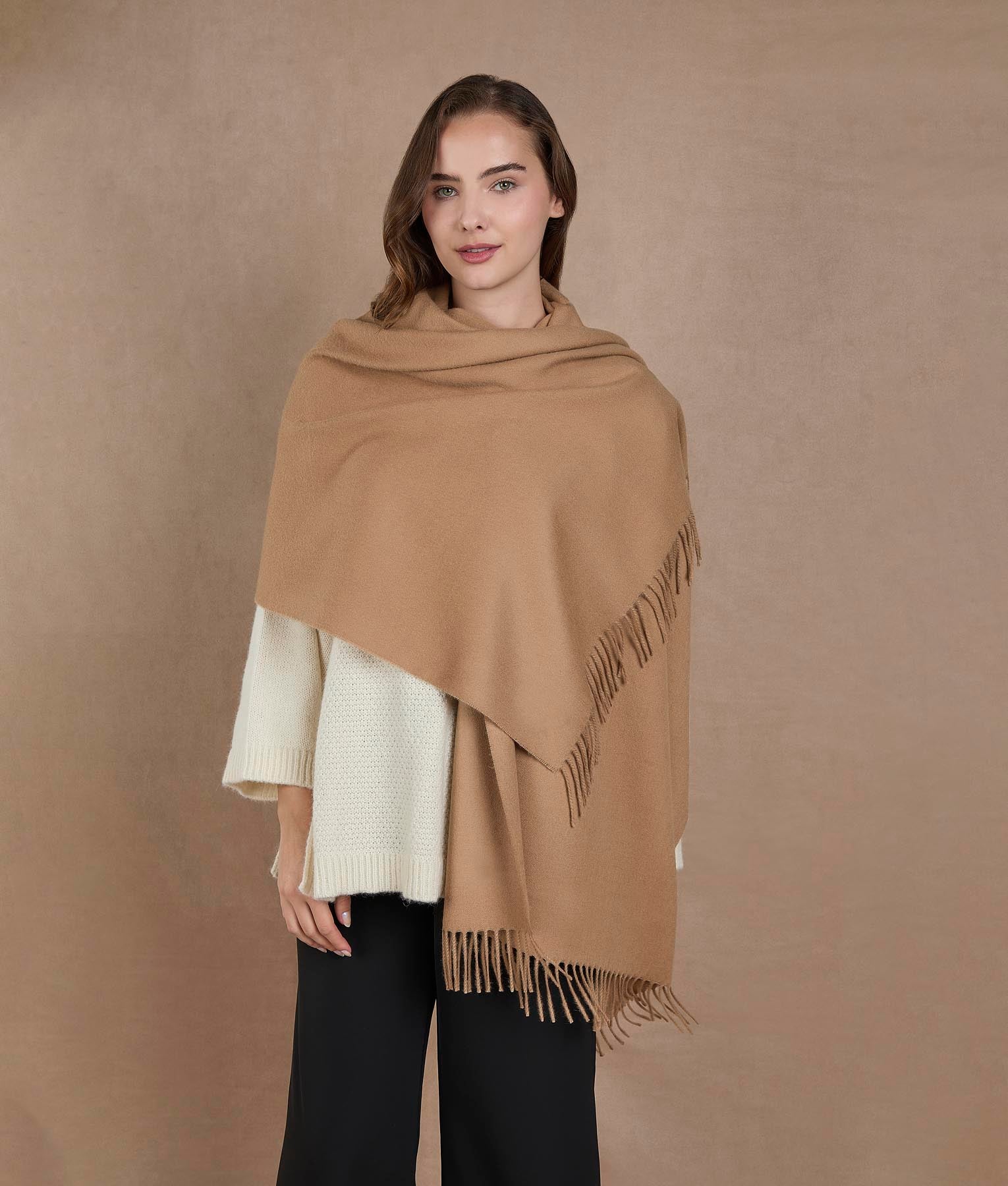 小物 MARKAWARE NATURAL COLOR ALPACA STOLE RAGLAN MAC COAT NATURAL