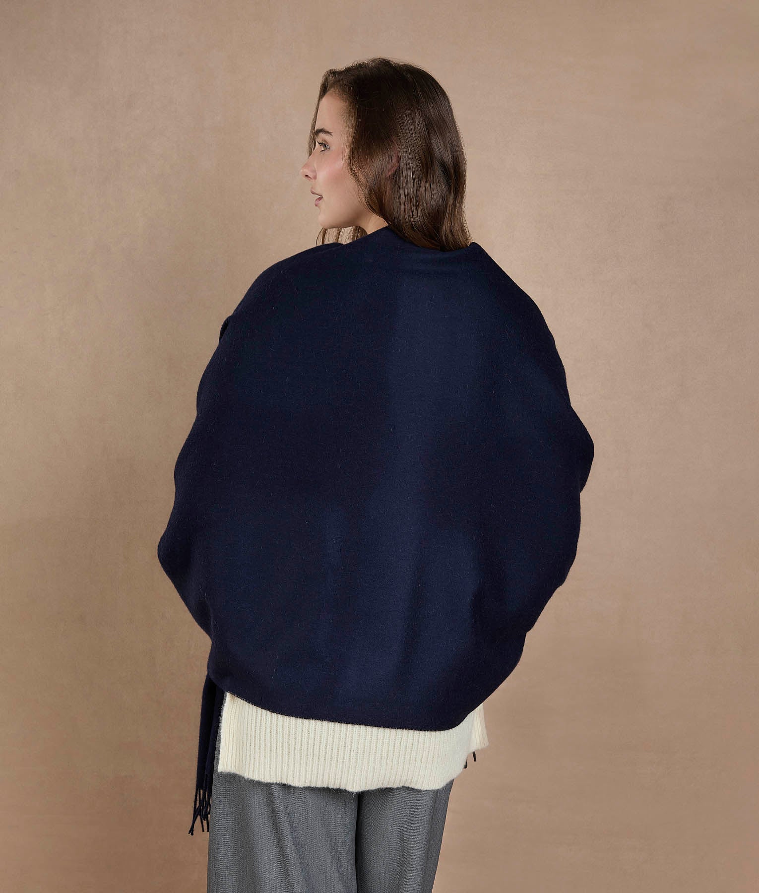 Premium Shawl - Navy Blue