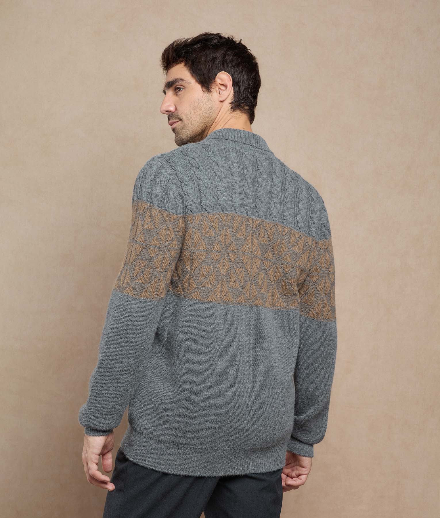 Men Fisherman Cardigan