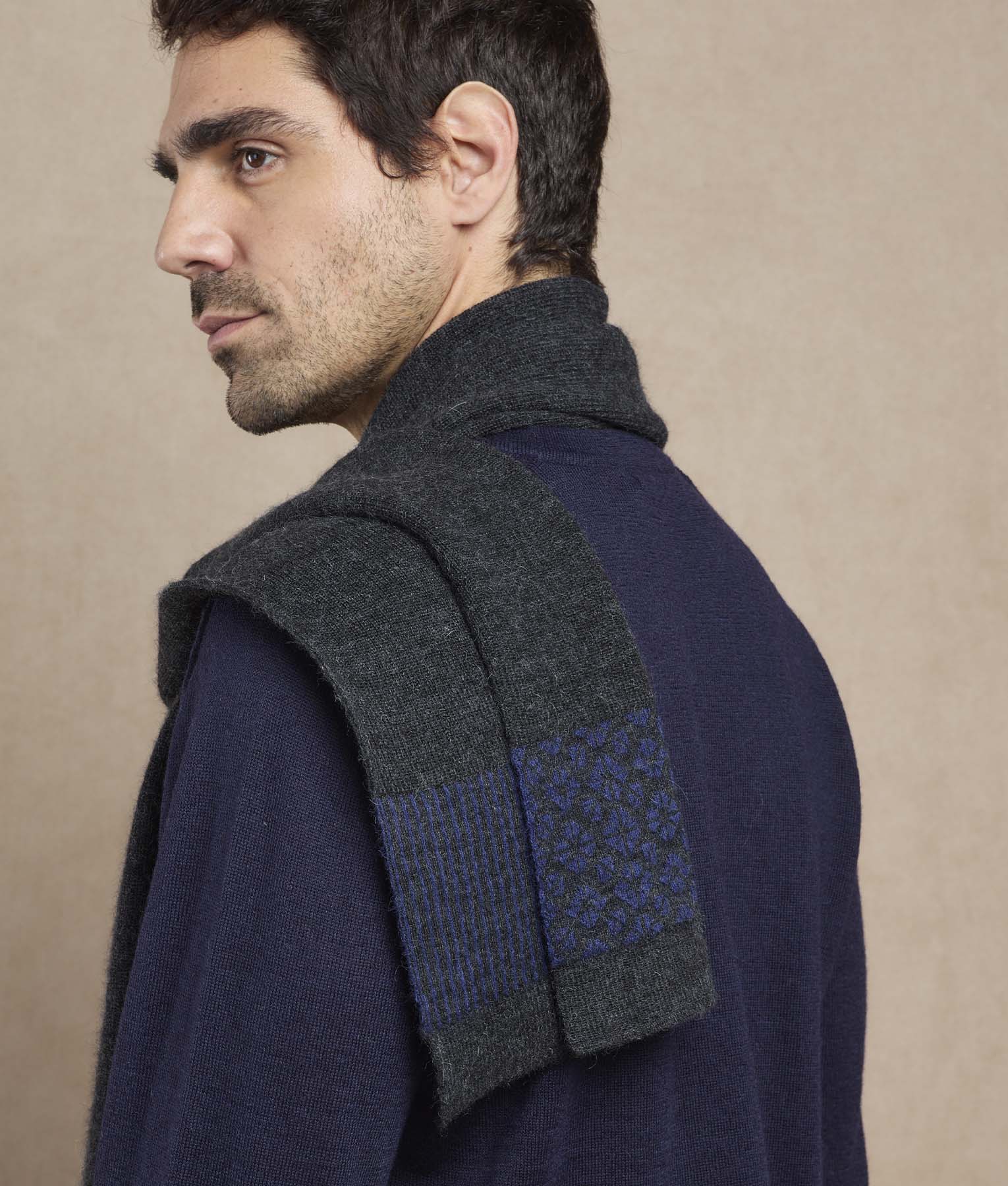 Jacquard & Ribs Scarf