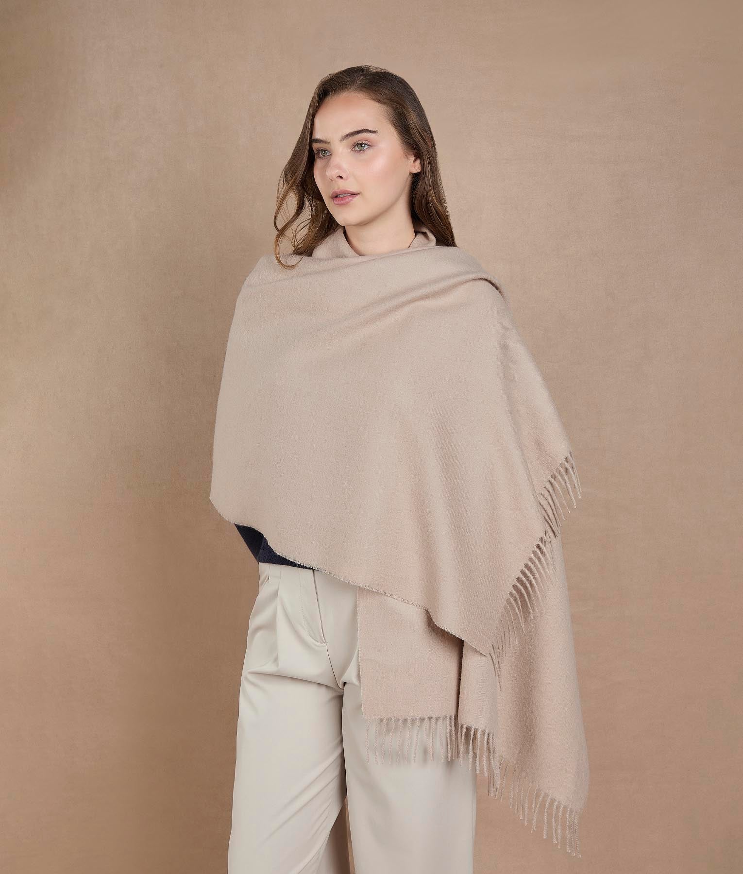 Brushed Shawl - Warm Taupe