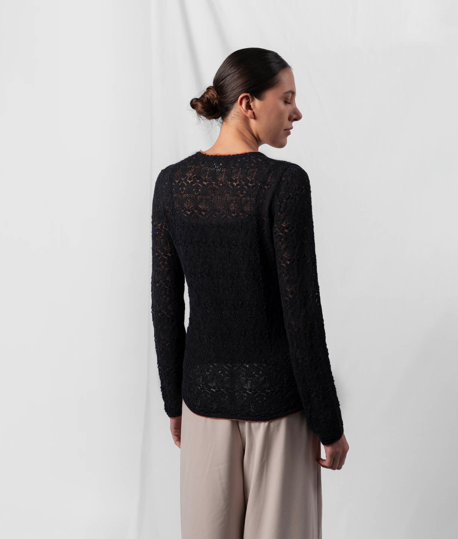 The 30'S Lacy Cardigan - Chambray Blue And Mirage Blue