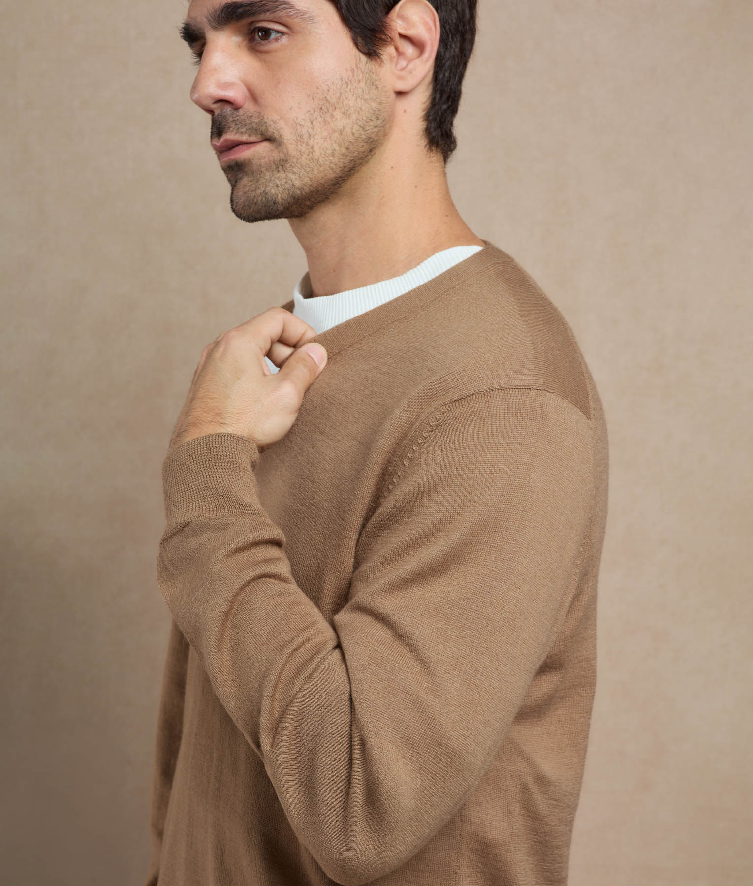 Jersey V Neck Pullover