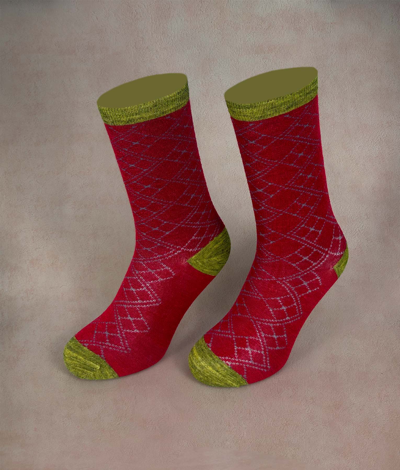 Bi Colour Jacquard Women Socks