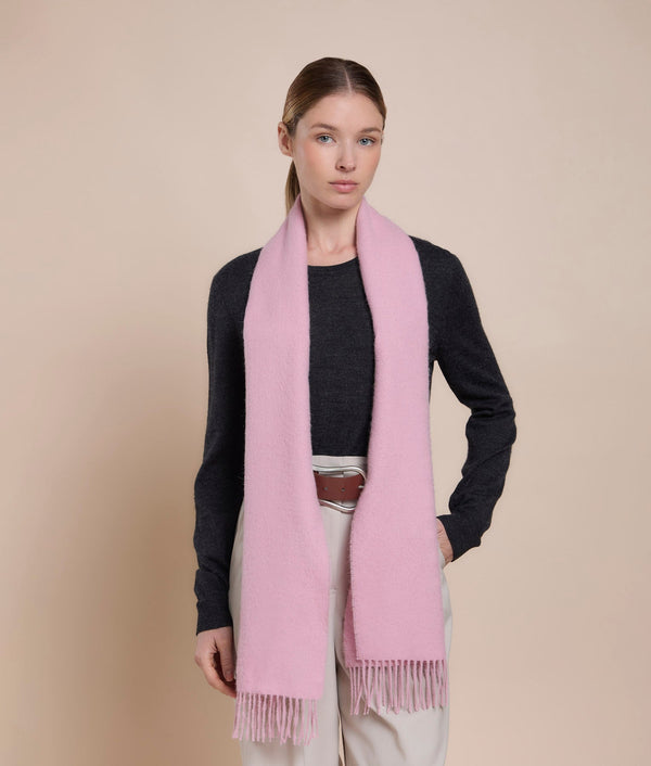 Essential Shawl — Cashmere Pink — cashmere pink baby alpaca by Sol Alpaca