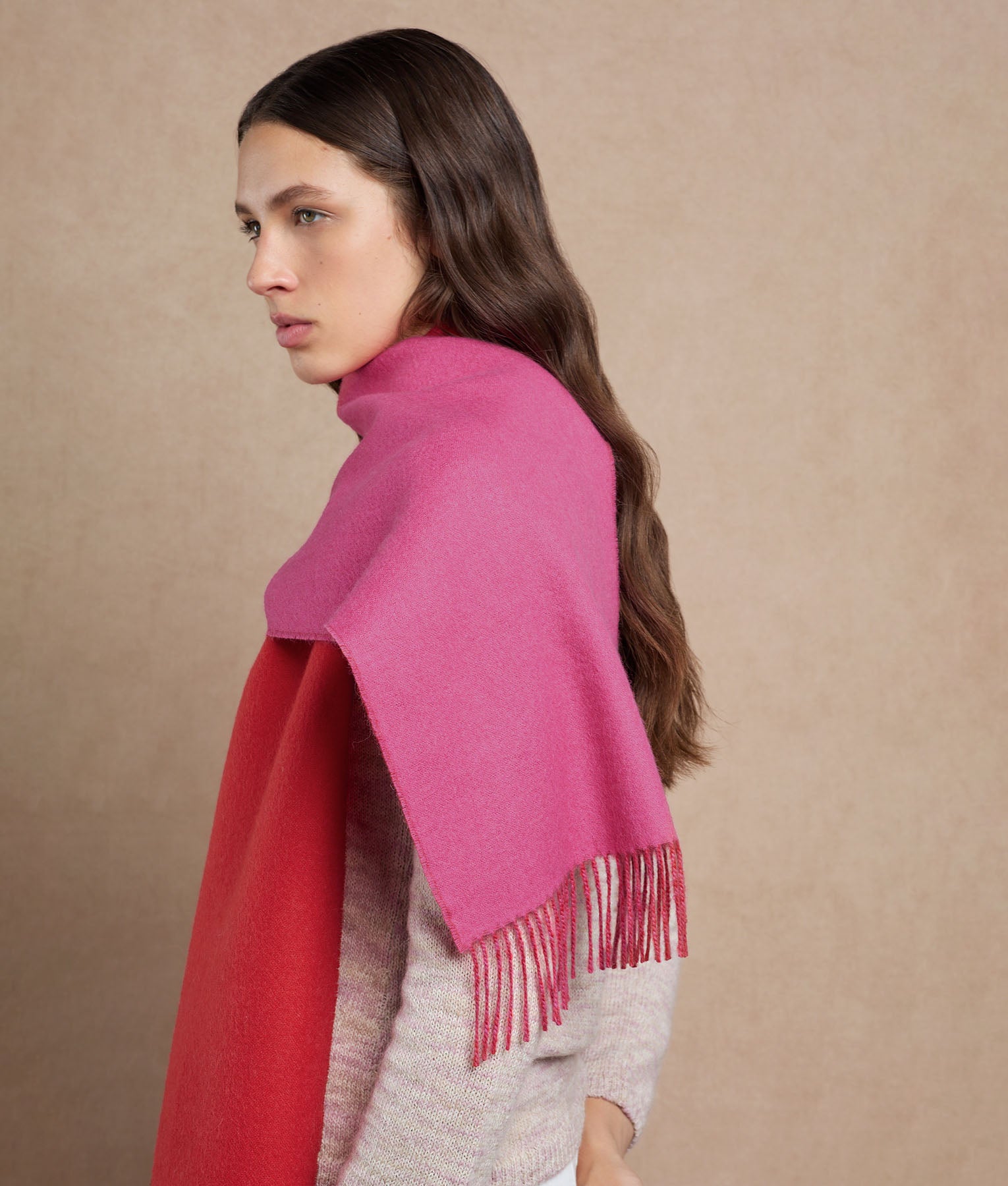 Double Face Scarf Baby Alpaca