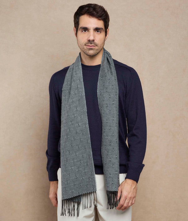 Los Adoquines Scarf — Cool Gray — cool gray baby alpaca by Sol Alpaca