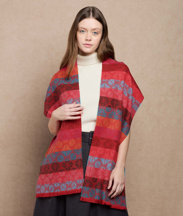 Over The Edge Scarf — Fiery Andes — fiery andes baby alpaca by Sol Alpaca