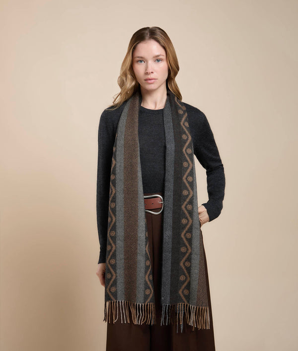 Chumpi Shawl — Dark Cacao — dark cacao baby alpaca by Sol Alpaca