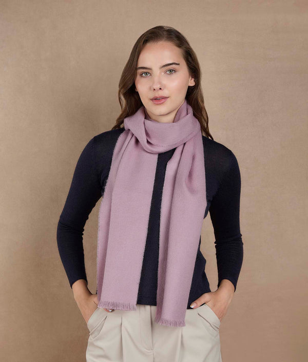 Pink Lavender Scarf — pink lavender baby alpaca by Sol Alpaca