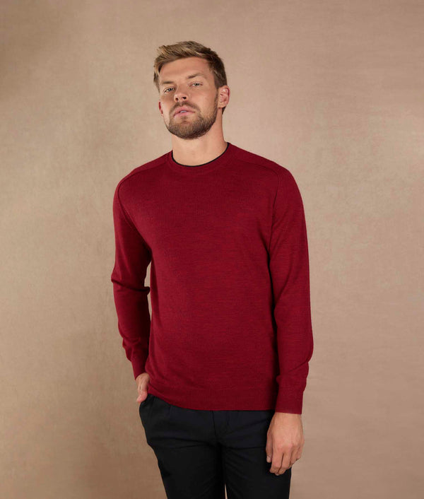 Classic Sweater — Scarlet Red — scarlet red baby alpaca by Sol Alpaca
