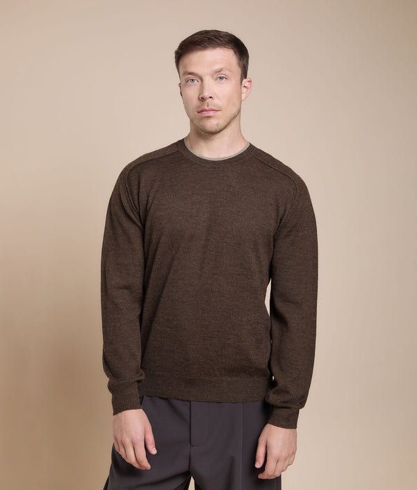 Classic Jersey Sweater — Dark Cacao — dark cacao baby alpaca by Sol Alpaca