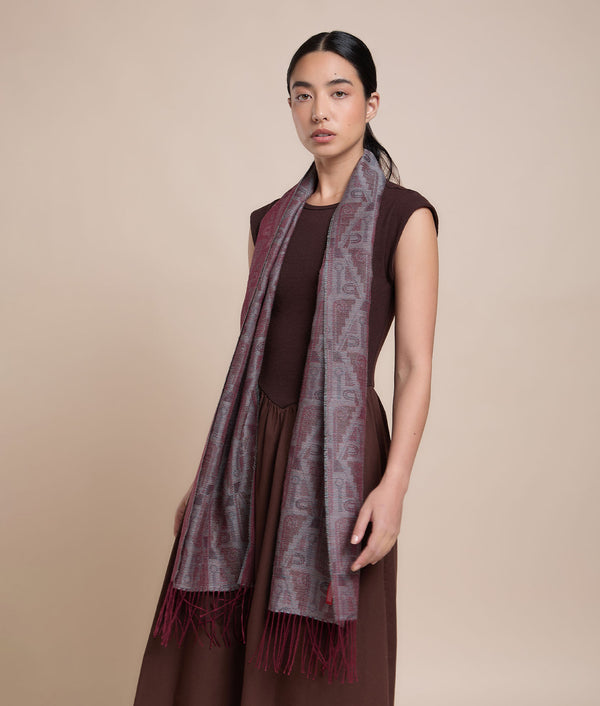 Scarfs Wari — Grayish Burgundy — grayish burgundy alpaca by Sol Alpaca