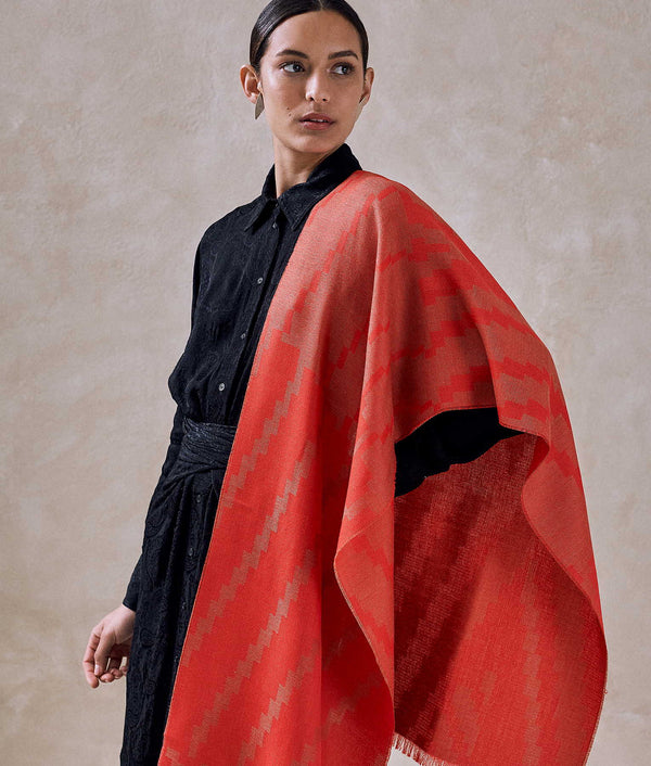 Bahama Baby Alpaca & Silk Scarf — Roasted Apple And Hummus — roasted apple and hummus baby alpaca by Sol Alpaca