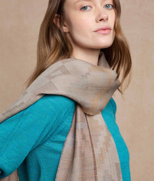 Andicon Scarf — Fawn Beige — fawn beige baby alpaca by Sol Alpaca