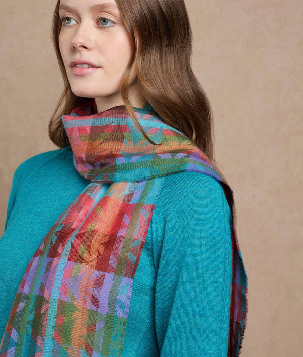 Nazca Layered Scarf — Andean Layers — andean layers baby alpaca by Sol Alpaca