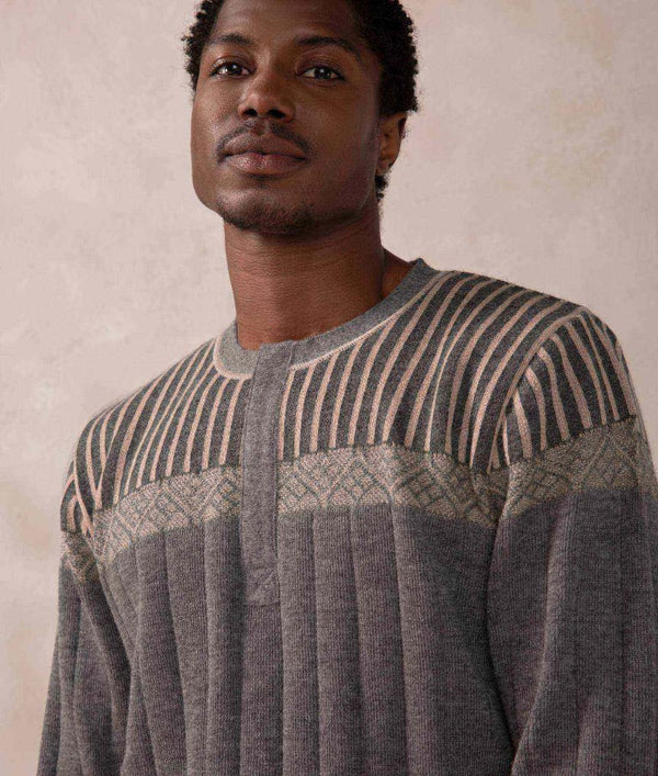 Half-Zip Decab Sweater — decab gray baby alpaca by Sol Alpaca