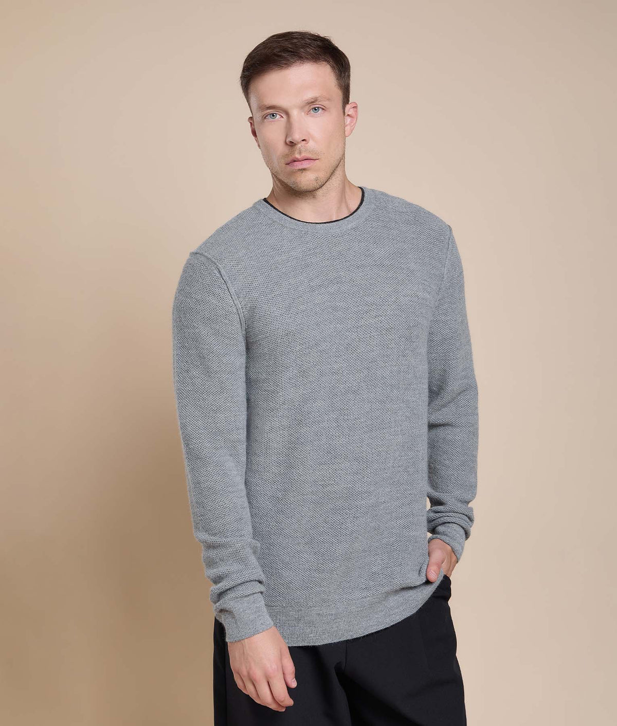Basic Honeycomb Knit Sweater