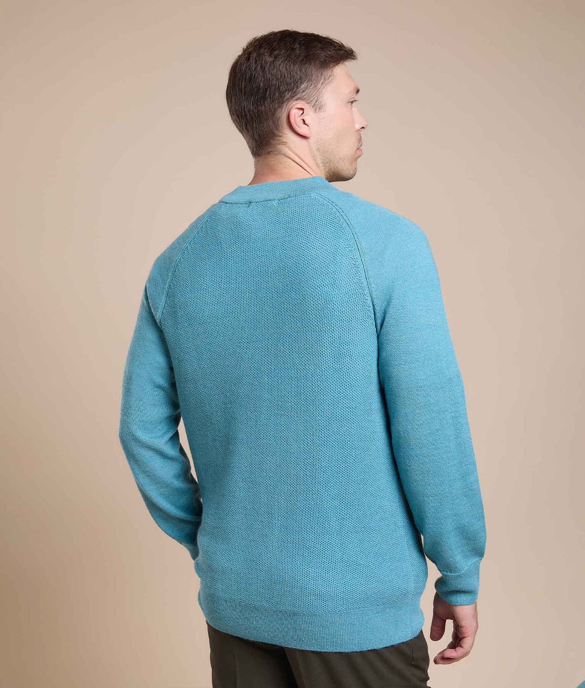 Jersey and Honeycomb Knit Sweater
