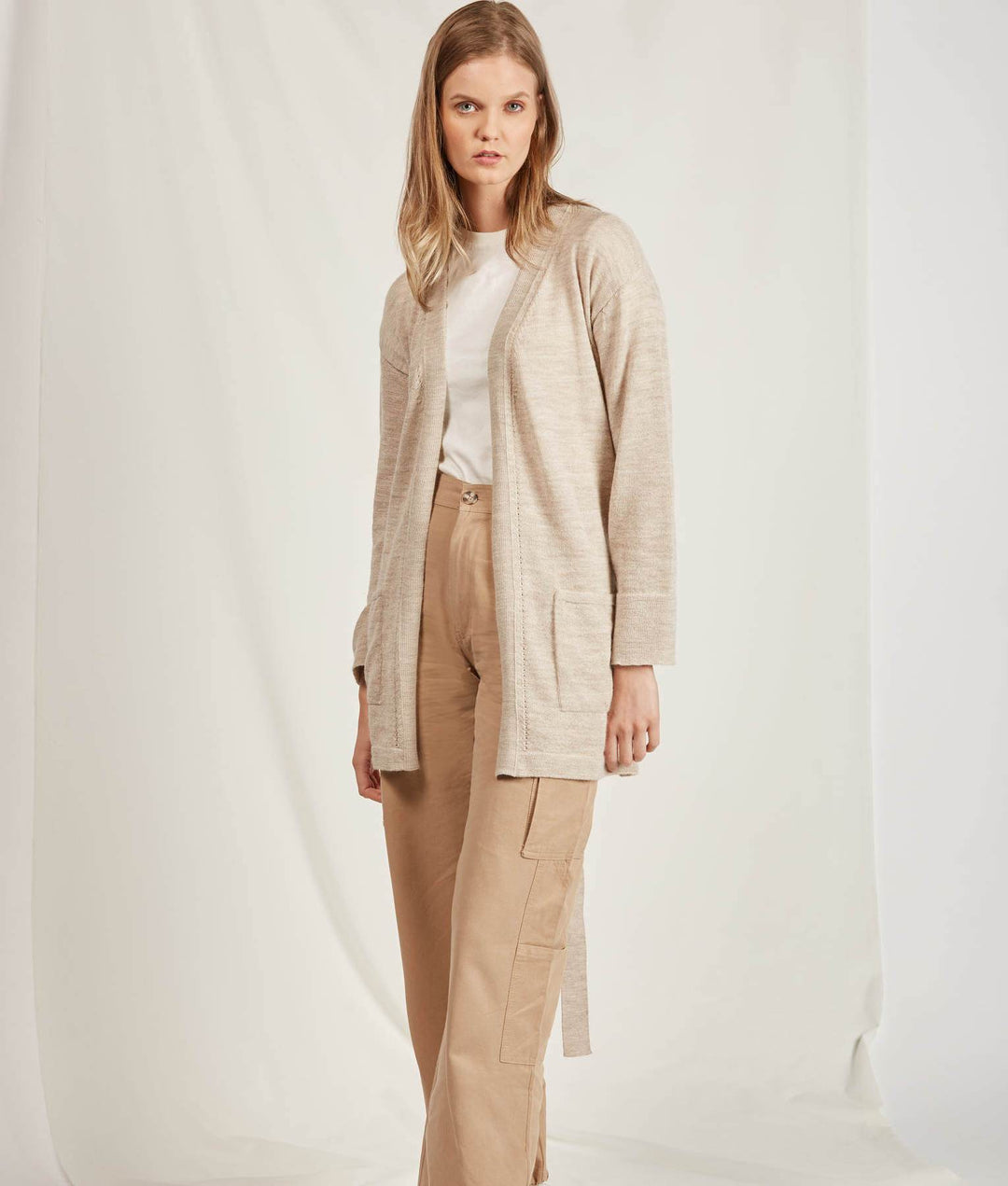 Alpaca long cardigan hotsell