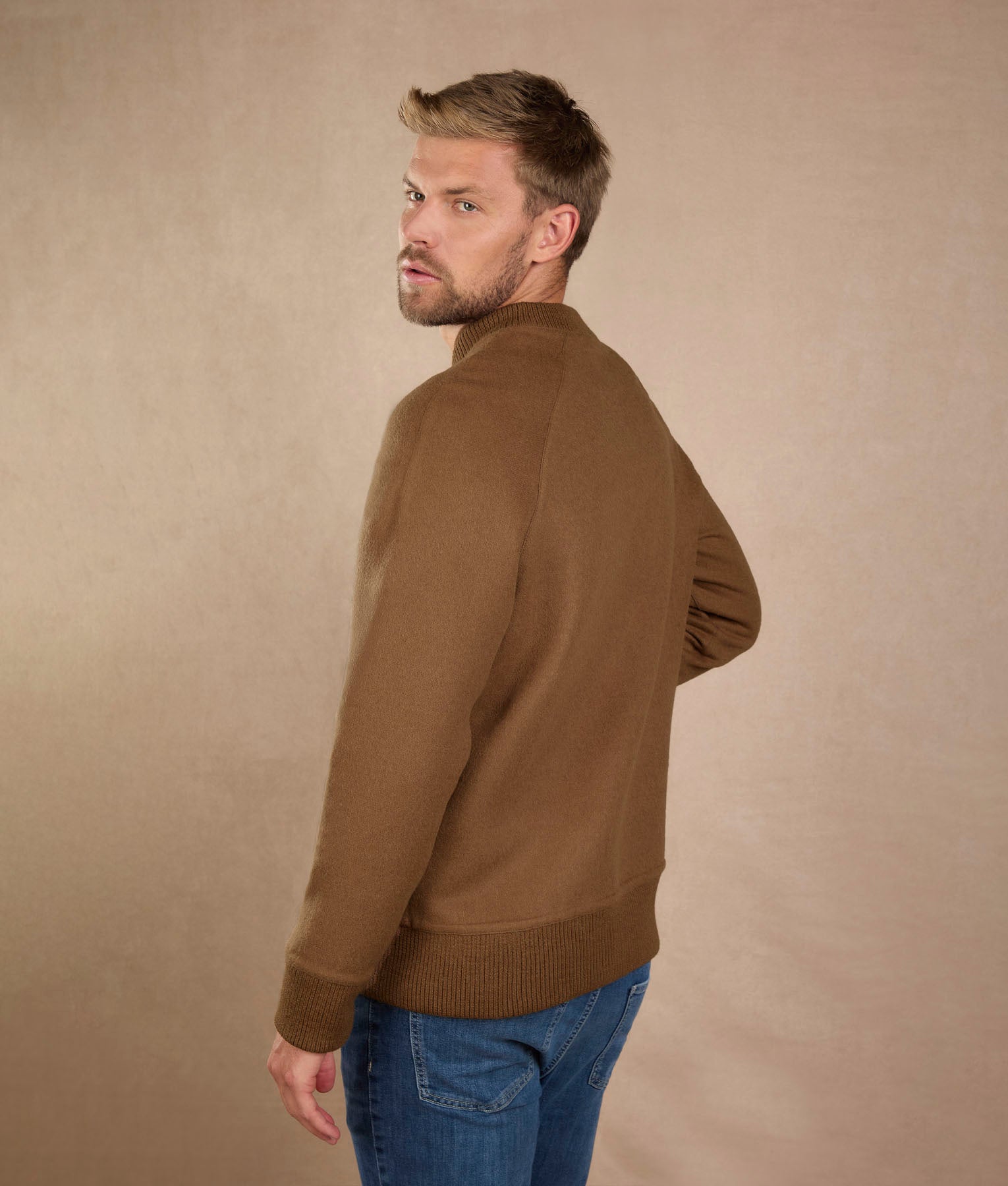 Reversible Baby Alpaca Bomber Jacket