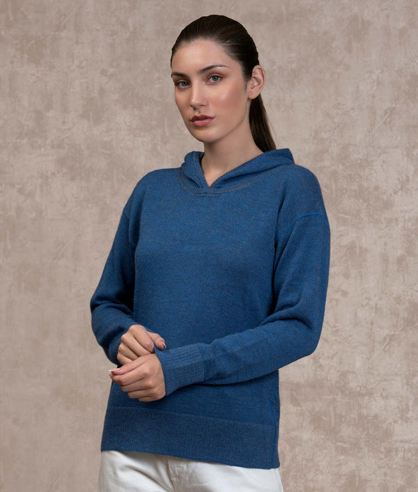 Oversize Sweater - Turbulence And Blue Contest — turbulence and blue contest baby alpaca by Sol Alpaca