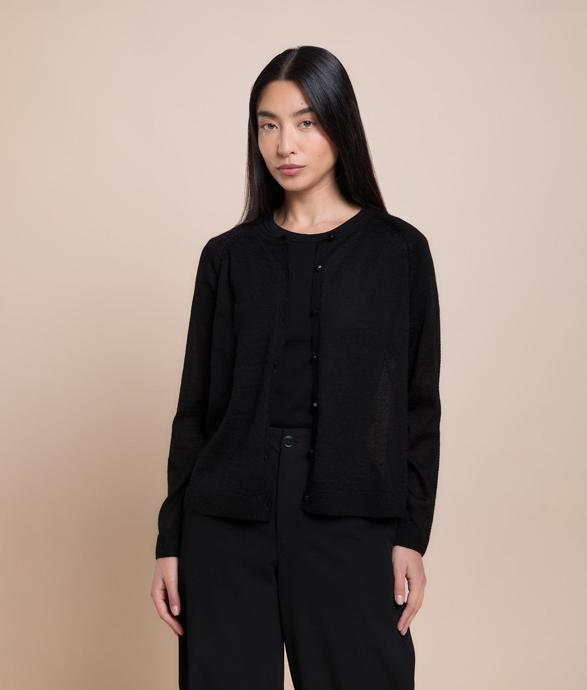 Basic Raglan Sleeve Cardigan