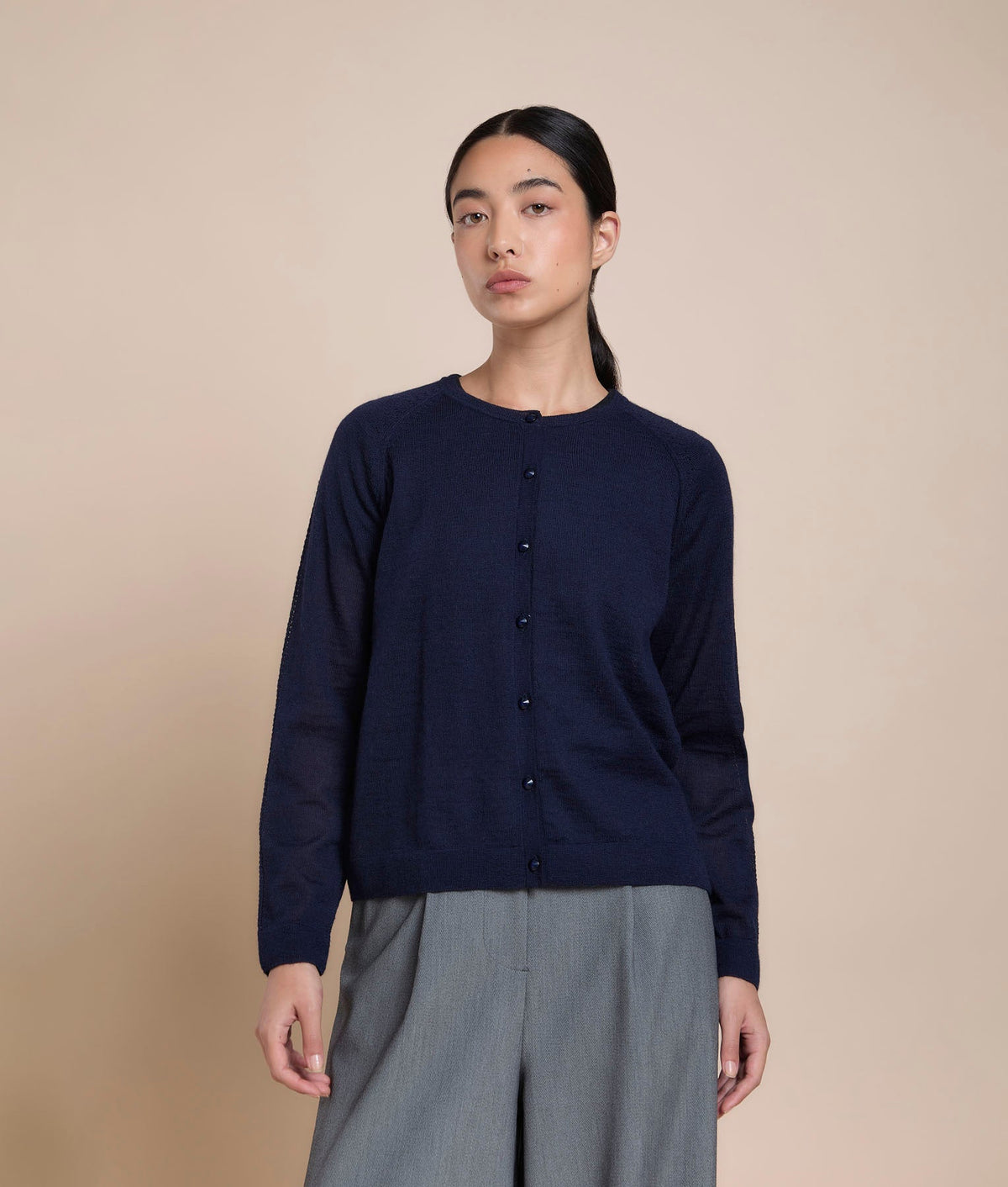 Basic Raglan Sleeve Cardigan