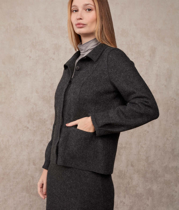 Shirt Bw Cardigan With Pockets - Pirate Black — pirate black baby alpaca by Sol Alpaca