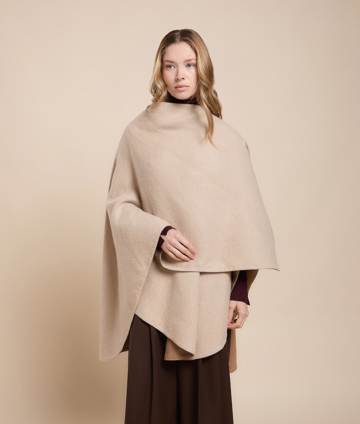 Baby Alpaca Reversible Soft Cape