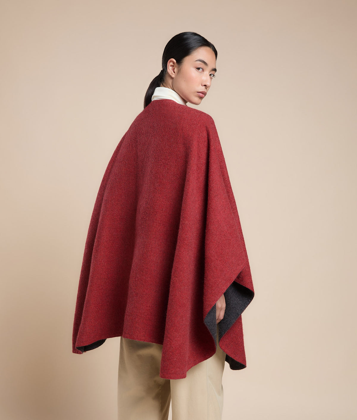 Baby Alpaca Reversible Soft Cape